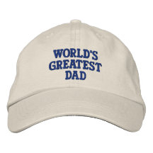 World's Greatest Dad Embroidered Baseball Caps