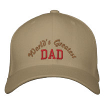 World's Greatest Dad embroidered hats