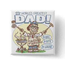 World's Greatest Dad Father's Day BBQ Gear Buttons