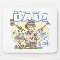 World's Greatest Dad Father's Day BBQ Gear Mouse Pad