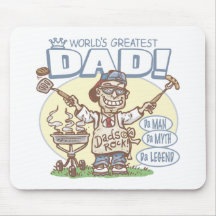 World's Greatest Dad Father's Day BBQ Gear Mouse Pad