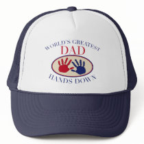World's Greatest Dad Hands Down hats by teesjustfordad World's Greatest Dad Hands Down hats