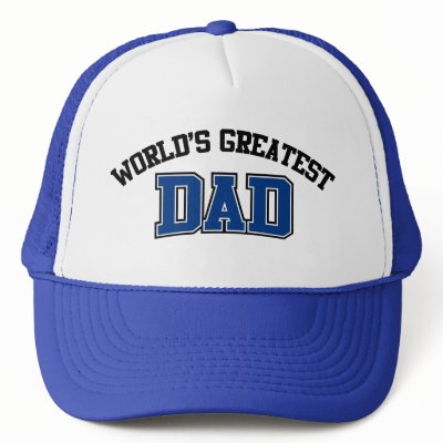 Worlds Greatest Dad Hat Blue by screwballgraphics