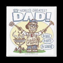 World's Greatest Dad magnets by mudgestudios World's Greatest Dad magnets