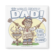 World's Greatest Dad magnets by mudgestudios World's Greatest Dad magnets