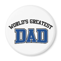 Worlds Greatest Dad Magnet Blue by screwballgraphics Worlds Greatest Dad Magnet Blue