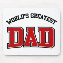 Worlds Greatest Dad Mousepad Red