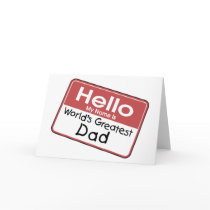 Worlds Greatest Dad Name Tag Style Cards