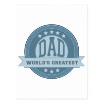 World's greatest dad postcards