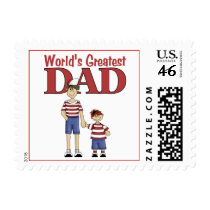World's Greatest Dad Stamp