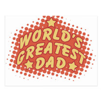 World's greatest dad postcards
