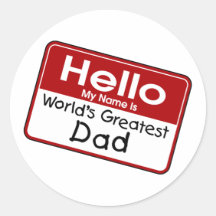 World's Greatest Dad Round Sticker