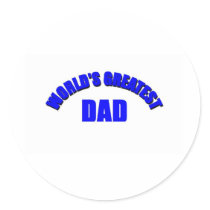 World's Greatest Dad Round Sticker