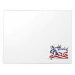 World's greatest dad with American flag notepads
