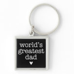 World's Greatest Dad with Heart Father's Day keychains