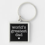 World's Greatest Dad with Heart Father's Day Key Chains