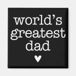 World's Greatest Dad with Heart Father's Day Refrigerator Magnets