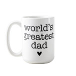World's Greatest Dad with Heart Father's Day mugs