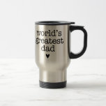 World's Greatest Dad with Heart Father's Day Coffee Mugs