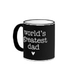 World's Greatest Dad with Heart Father's Day mugs