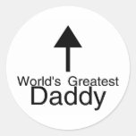 Worlds Greatest Daddy Arrow Round Sticker