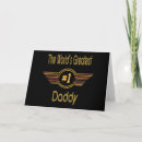 World's Greatest Daddy - Earth tone colored winged badge design shows off the world's greatest daddy in the best classic style.