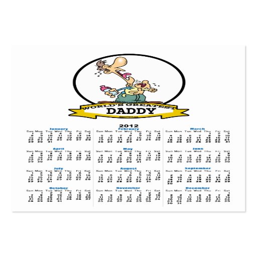 WORLDS GREATEST DADDY CARTOON BUSINESS CARD TEMPLATE