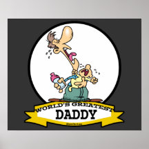WORLDS GREATEST DADDY CARTOON POSTER