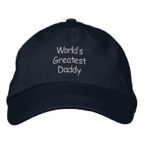 Worlds Greatest Daddy embroidered hats