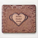 World's Greatest Daddy Leather Canvas Mousepad mousepads
