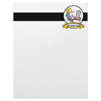 WORLDS GREATEST DATA ENTRY CLERK WOMEN CARTOON LETTERHEAD DESIGN