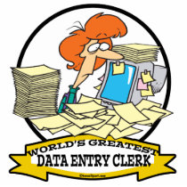 WORLDS GREATEST DATA ENTRY CLERK WOMEN CARTOON PHOTO CUTOUT