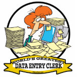 WORLDS GREATEST DATA ENTRY CLERK WOMEN CARTOON PHOTO CUTOUT