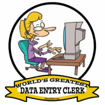 WORLDS GREATEST DATA ENTRY CLERK WOMEN CARTOON PHOTO SCULPTURE