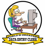 WORLDS GREATEST DATA ENTRY CLERK WOMEN CARTOON PHOTO SCULPTURE