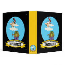 WORLDS GREATEST DAYDREAMER CARTOON BINDER