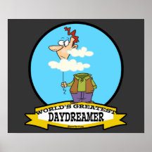 WORLDS GREATEST DAYDREAMER CARTOON POSTER