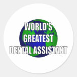 World's Greatest Dental Assistant Round Stickers