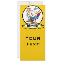 WORLDS GREATEST DENTIST MEN CARTOON CUSTOM RACK CARD