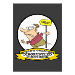 WORLDS GREATEST DISGRUNTLED CUSTOMER MEN CARTOON PERSONALIZED INVITE