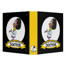 WORLDS GREATEST DOCTOR AFRICAN AMERICAN WOMAN VINYL BINDER