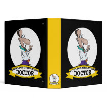 WORLDS GREATEST DOCTOR MEN CARTOON VINYL BINDERS
