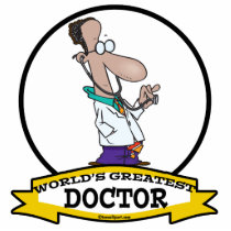 WORLDS GREATEST DOCTOR MEN CARTOON PHOTO CUT OUT