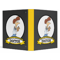 WORLDS GREATEST DOCTOR WOMEN CARTOON 3 RING BINDER
