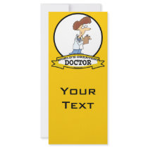 WORLDS GREATEST DOCTOR WOMEN CARTOON PERSONALIZED RACK CARD