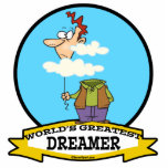 WORLDS GREATEST DREAMER MEN CARTOON ACRYLIC CUT OUTS