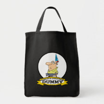 WORLDS GREATEST DUMMY MEN CARTOON CANVAS BAGS