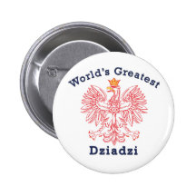 World's Greatest Dziadzi Eagle Pinback Button