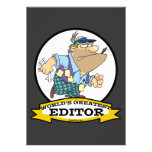 WORLDS GREATEST EDITOR CARTOON CUSTOM INVITES