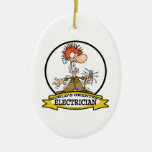 WORLDS GREATEST ELECTRICIAN MEN CARTOON ORNAMENTS